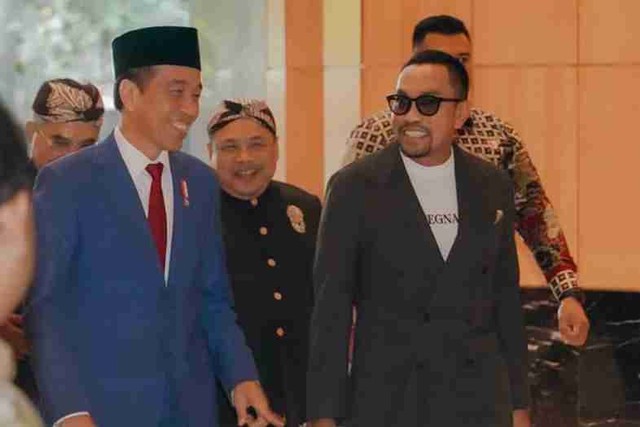 Presiden Jokowi bertemu Bendum NasDem, Ahmad Sahroni Foto: Dok Instagram @ahmadsahroni88