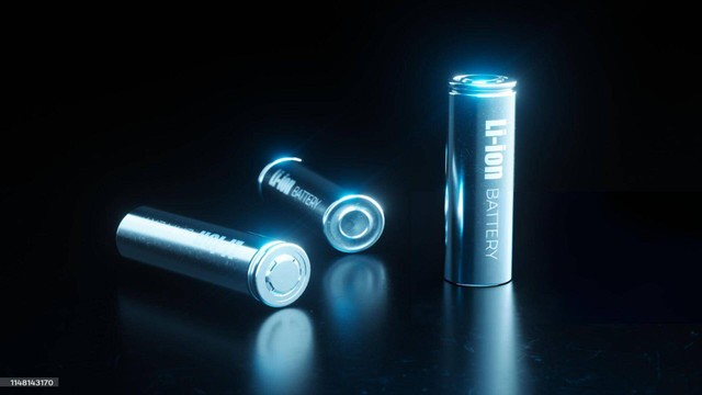 Baterai Lithium-Ion (sumber : https://www.istockphoto.com/)