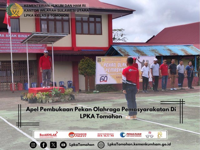 Apel Pembukaan Pekan Olahraga Pemasyarakatan Di LPKA Tomohon