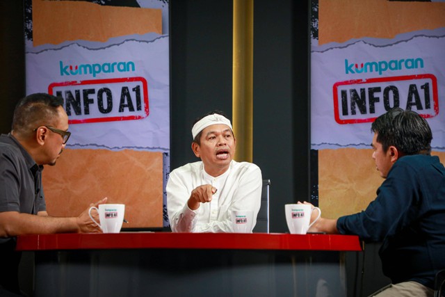 Dedi Mulyadi, politisi Gerindra, saat menjadi narasumber Info A1 di kumparan, Jakarta, Selasa (23/4/2024). Foto: Aditia Noviansyah/kumparan