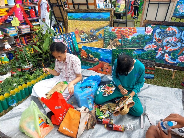 Pameran pembelajaran seni terpadu pada peserta didik sekolah dasar (Foto: Dok. Pribadi)