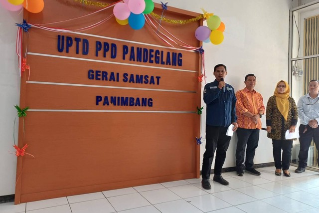 Peresmian Gerai Samsat Panimbang, Kabupaten Pandeglang, Banten. Foto: Dok. Istimewa