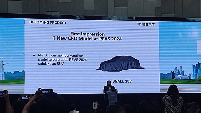 Mobil listrik Neta berupa SUV yang akan dikenalkan di PEVS 2024. dok. kumparan