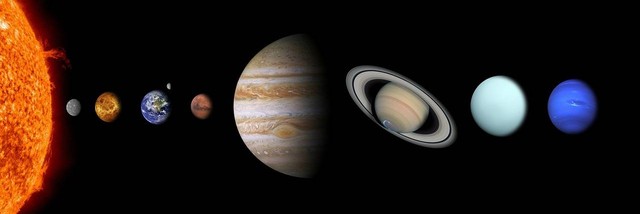 Ilustrasi urutan planet yang melakukan rotasi paling cepat hingga yang paling lambat. Sumber: Pixabay/51581