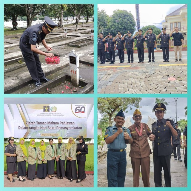 Rupbasan Mojokerto Tabur Bunga di Taman Makam Pahlawan Mojokerto Peringatan HBP 60
