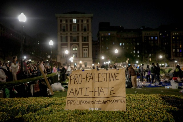 Situasi Demo Mahasiswa Pro-Palestina Columbia University, Jumat (26/4). Foto: Aistyara Charmita