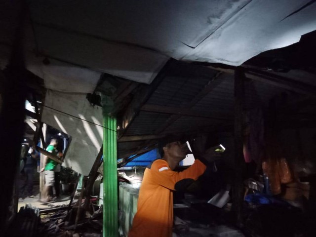 Rumah rusak di Kampung Sawah Garung karena gempa Garut Foto: BPBD Kabupaten Sukabumi