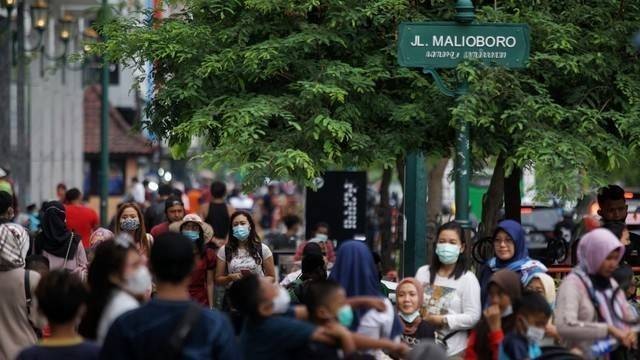 Wisatawan di Malioboro, Yogya. Foto: Andreas Fitri Atmoko/ANTARA FOTO