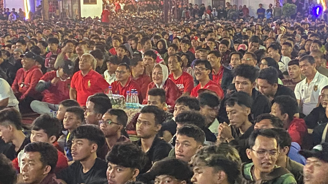 Acara nonton bareng di halaman Balai Kota Semarang. Foto: Dok. Istimewa