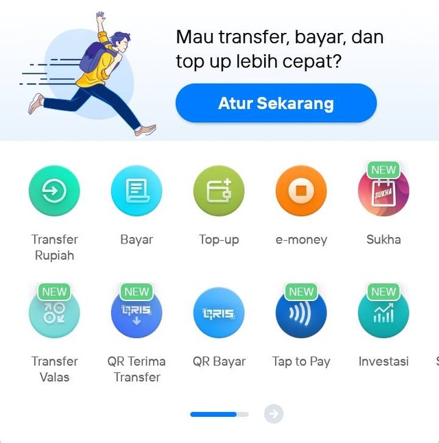 Gambar Menu Aplikasi M-Banking dari Bank Mandir Sumber by Screnshoot M-Banking Penulis