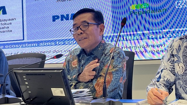 Direktur Bisnis Mikro PT Bank Rakyat Indonesia (Persero) Tbk atau BRI Supari di Kementerian BUMN, Jakarta, Selasa (30/4). Foto: Widya Islamiati/kumparan