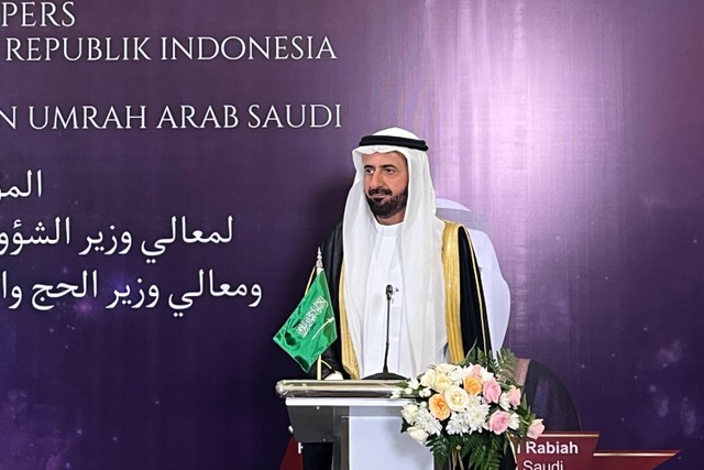Kementerian Haji dan Umrah Arab Saudi bertemu Menteri Agama RI di Four Seasons Jakarta, Selasa (30/4/2024). Foto: Tiara Hasna/kumparan