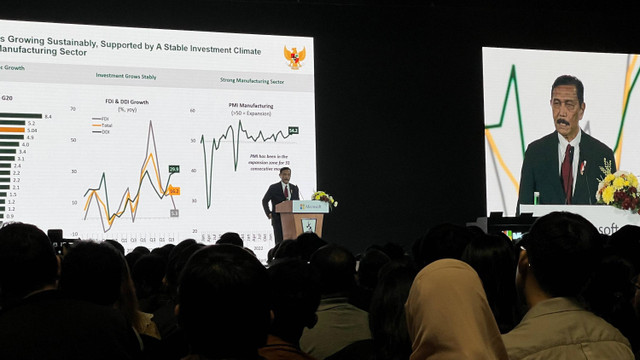 Menko Marves Luhut Binsar Pandjaitan di Microsoft Build: AI Day di Jakarta Convention Center, Selasa (30/4/2024). Foto: Muhammad Fikrie/kumparan