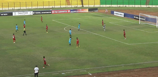 Pertandingan antara Persiba Bantul vs Persikat Ketapang di Stadion Sultan Agung Bantul, Yogyakarta, pada Selasa, 30 April 2024. Foto: Dok. Istimewa