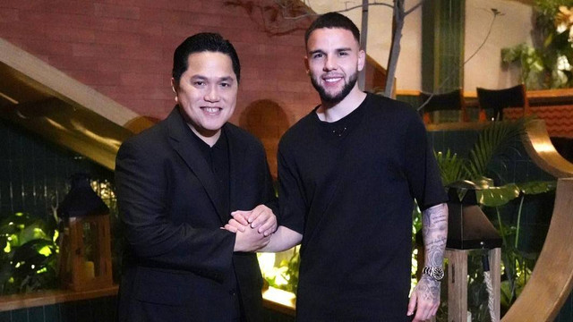 Erick Thohir bertemu Calvin Verdonk di Jakarta pada 30 April 2024. Foto: Erick Thohir