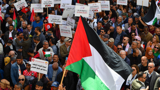 Bendera Palestina. Foto: AFP