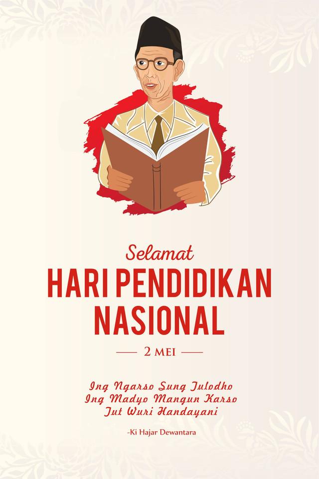 Ilustrasi Bapak Pendidikan Nasional, Ki Hajar Dewantara. (Ilustrasi: Rivan Efendi)