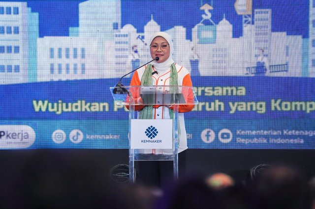 Menteri Ketenagakerjaan Ida Fauziyah dalam "May Day 2024: Kerja Bersama Wujudkan Pekerja/Buruh yang Kompeten". Foto: Dok. Kemnaker
