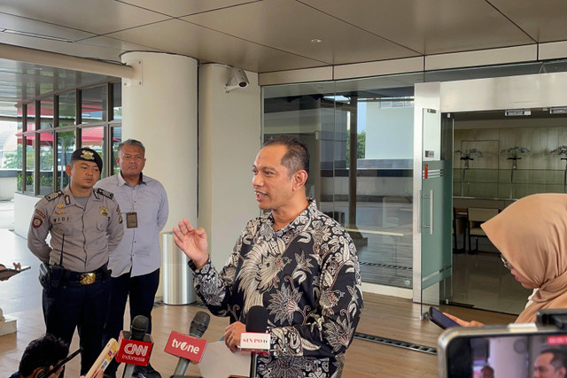 Wakil Ketua KPK, Nurul Ghufron, saat ditemui wartawan di Gedung Merah Putih KPK, Jakarta Selatan, Kamis (2/5/2024) Foto: Fadhil Pramudya/kumparan