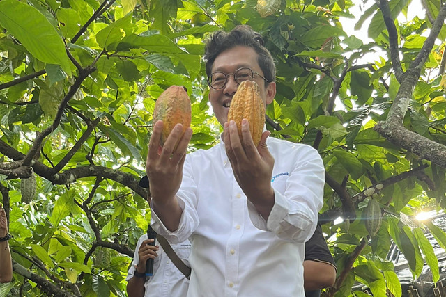 Direktur Pelaksana Pemgembangan Bisnis LPEI Maqin Norhadi di Desa Nglanggeran, Gunung Kidul, Yogyakarta, Kamis (2/5/2024). Foto: Widya Islamiati/kumparan