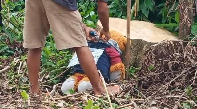 Rekontruksi kasus pembunuhan dan sodomi yang dilakukan seorang anak 14 tahun terhadap bocah 6 tahun di Kabupaten Sukabumi, Jawa Barat. Foto: Dok. Istimewa