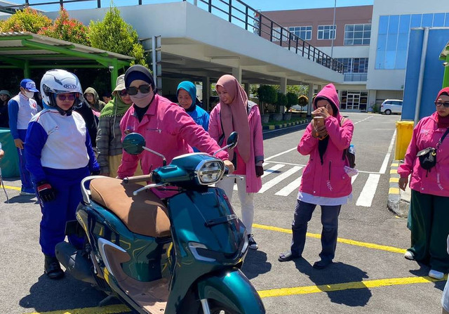 Kegiatan pelatihan safety riding yang diadakan oleh Honda. Foto: PT AHM