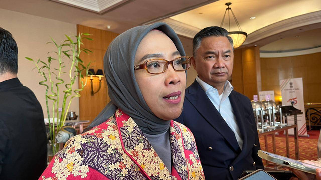 Direktur Jenderal Energi Baru Terbarukan dan Konservasi Energi (EBTKE) Eniya Listiani Dewi saat ditemui di JW Marriott Jakarta, Jumat (3/5/2024). Foto: Fariza Rizky Ananda/kumparan