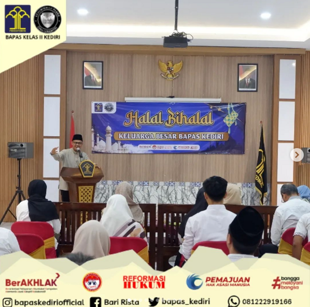 Pererat Tali Silaturahmi, Bapas Kediri Beserta Dharma Wanita Persatuan Bapas Kediri Melaksanakan Halal Bi Halal