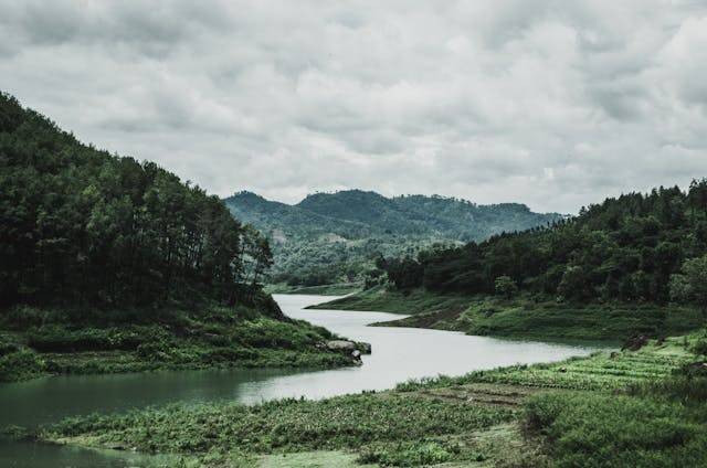 Pola aliran sungai rektangular. Foto hanya ilustrasi. Sumber: Pexels/Rido Alwarno