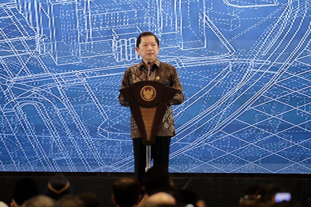 Menteri Perencanaan Pembangunan Nasional/Kepala Badan Perencanaan Pembangunan Nasional (PPN/Bappenas) Suharso Monoarfa menghadiri Musrenbangnas 2024 di Jakarta Convention Center (JCC), Jakarta, Senin (6/5/2024). Foto: Bappenas