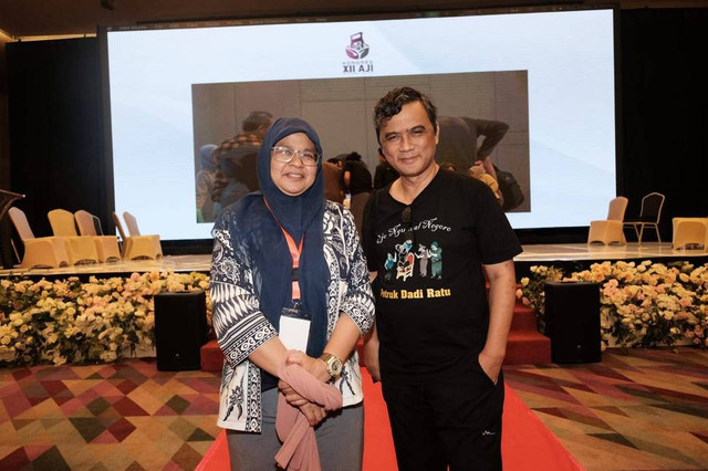 Pasangan jurnalis Nany Afrida dan Bayu Wardhana terpilih sebagai Ketua Umum dan Sekretaris Jenderal Aliansi Jurnalis Independen (AJI) periode 2024-2027 melalui Pemilu AJI 2024,Foto : Istimewa