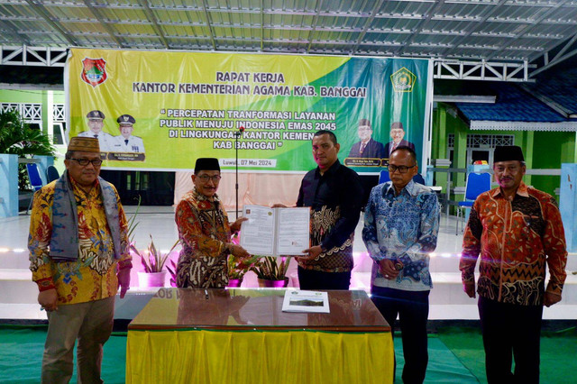 Penandatanganan PKS Antara Lapas Luwuk Dengan Kemenag Kabupaten Banggai