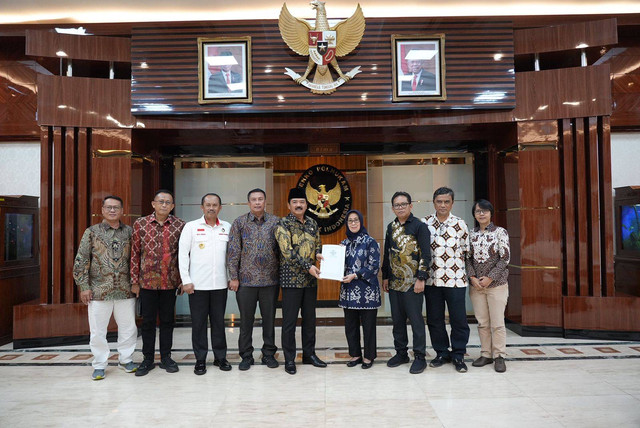 Kemenko Polhukam menerima kunjungan dari Dewan Pers di Jakarta, Rabu (7/5/2024). Foto: Dok. Kemenko Polhukam