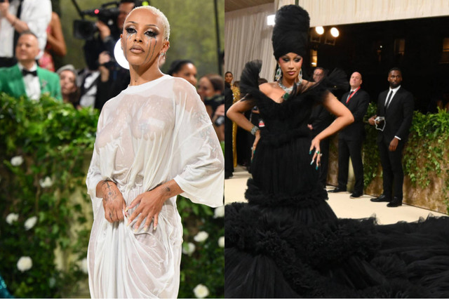 Serba-serbi Met Gala: Cardi B dengan gaun dramatis hingga Doja Cat yang memakai gaun basah. Foto: AFP/Angela Weiss