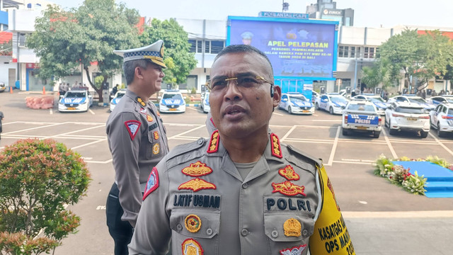 Dirlantas Polda Metro Jaya Kombes Polisi M Latif di Korlantas Polri, Pancoran, Jakarta Selatan, Kamis (9/5/2024). Foto: Hedi/kumparan