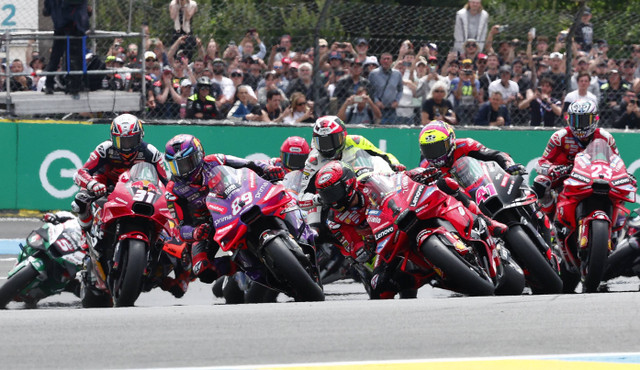 Balapan utama MotoGP Prancis 2024 digelar di Sirkuit Bugatti, Le Mans, pada Minggu (12/5) malam WIB. Foto: REUTERS/Gonzalo Fuentes