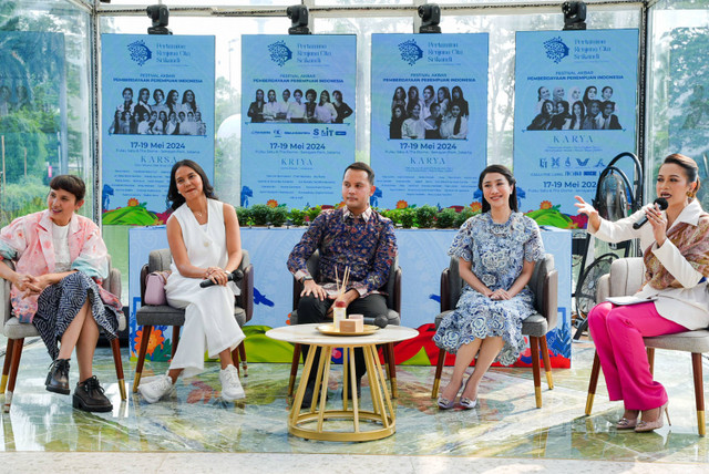 Konferensi pers Renjana Cita Srikandi oleh Pertamina di Senayan Park, Jakarta, Jumat (10/5/2024).  Foto: Dok. Pertamina