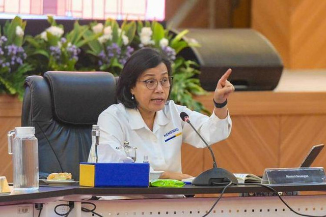 Menteri Keuangan Sri Mulyani memberikan pesannya untuk para pejabat di tubuh Direktorat Jenderal Bea Cukai (DJBC).  Foto: Dok. Instagram @smindrawati 