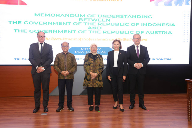 Pemerintah Indonesia bersama Austria sepakat menjalin kerja sama rekrutmen tenaga kerja professional dan terampil. Foto: Dok. Kemnaker