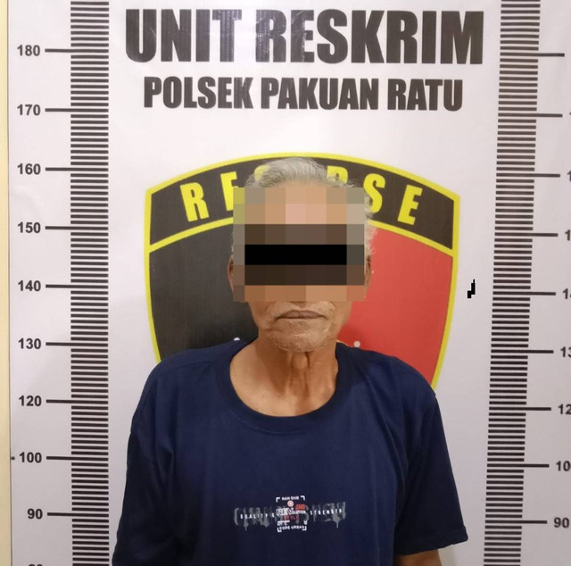 Kakek pelaku pencabulan terhadap istri tetangga berhasil ditangkap. | Foto: Dok Humas Polres Way Kanan