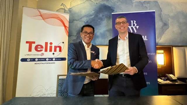 PT Telekomunikasi Indonesia International (Telin) dan BW Digital menandatangani nota kesepahaman (MoU) untuk pembangunan Sistem Komunikasi Kabel Laut (SKKL) Hawaiki Nui 1 di Washington DC, Amerika Serikat. Foto: dok. Telkom