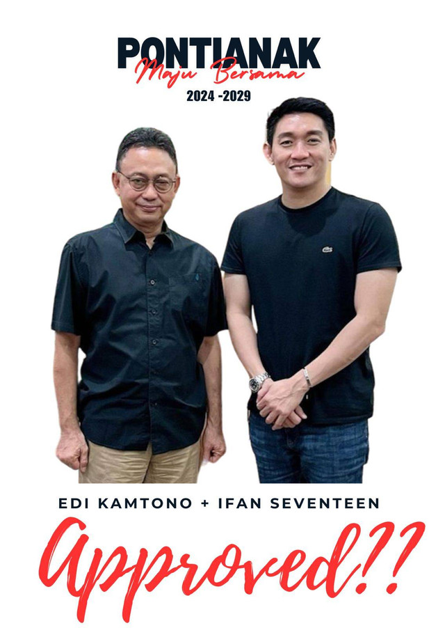 Poster pasangan Edi Kamtono dan Ifan Seventeen yang beredar di media sosial. Foto: Dok. Istimewa