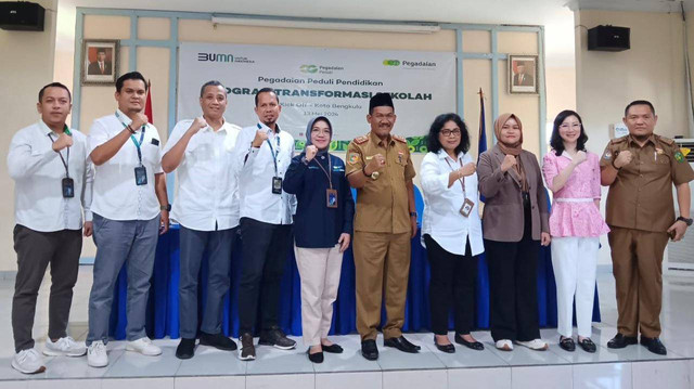 Pembukaan program Transformasi Sekolah, dilaksanakan di BPMP Kota Bengkulu, pada Senin (13/05). Foto: dok. Pegadaian