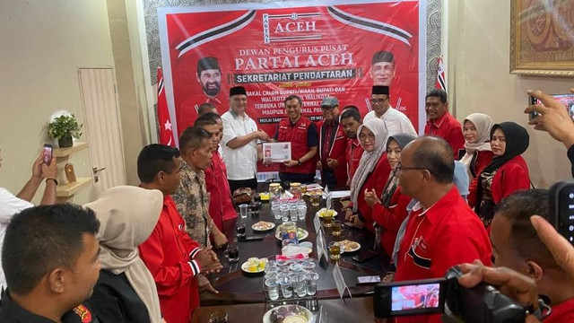 Wakapolda Aceh Brigjen Pol. Drs. Armia Fahmi daftar jadi Calon Bupati Aceh Tamiang. Foto: Instagram/@dpp_partaiaceh