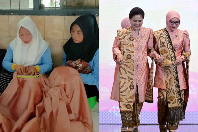 Tapis Ibu Negara di Sulam Warga Binaan Lapas Perempuan Bandar Lampung | Foto: ist