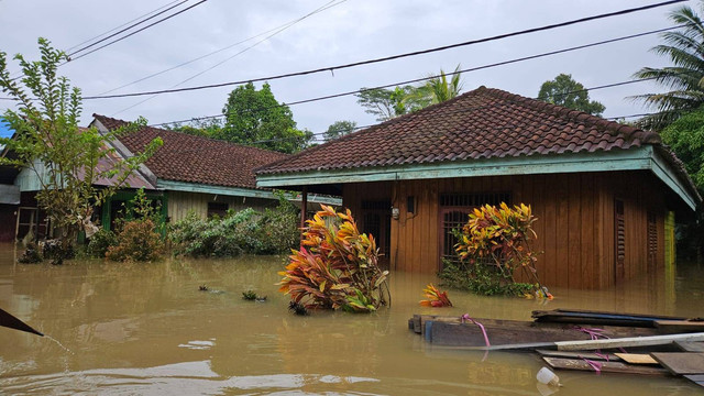 Banjir di Mahakam Hulu, Kalimantan Timur, Jumat (17/5). Foto: Dok. BPBD Mahakam Hulu