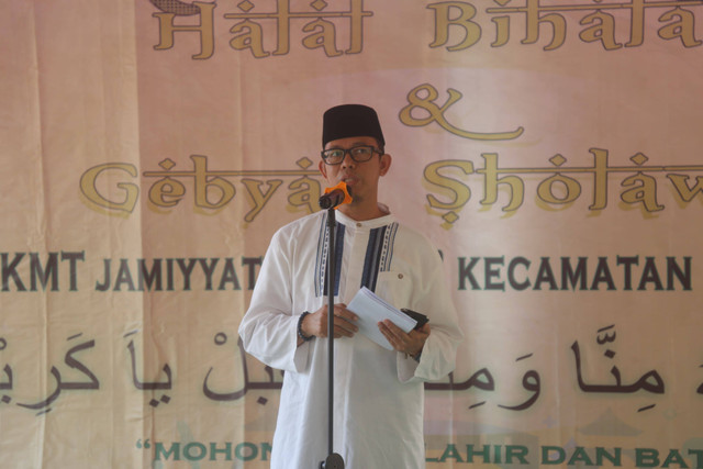 Pj OKU Teddy Meilwansyah menghadiri acara halal bihalal Majelis Taklim Se-Kecamatan Lubuk Raja, Foto : Istimewa