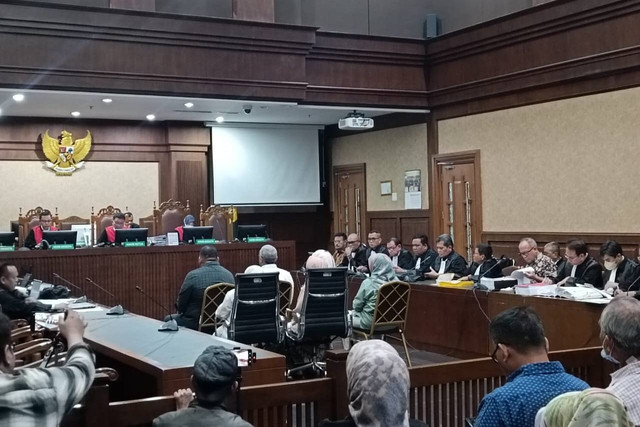 Sidang lanjutan dugaan korupsi Syahrul Yasin Limpo (SYL) di PN Jakarta Pusat, Senin (20/5/2024).  Foto: Hedi/kumparan