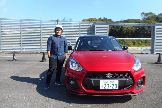 Menjajal mobil Hybrid Suzuki di Sagara Test Track, Hamamatsu, Jepang. Foto: Suzuki Motor Corporation