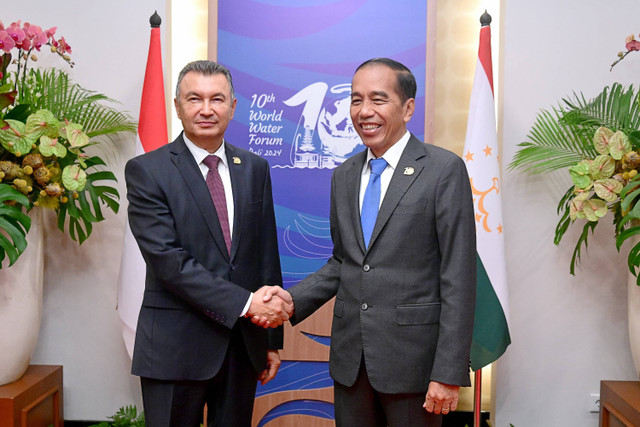 Presiden Jokowi menggelar pertemuan bilateral dengan pemimpin Sri Lanka dan Tajikistan Foto: Dok. Muchlis Jr - Biro Pers Sekretariat Presiden